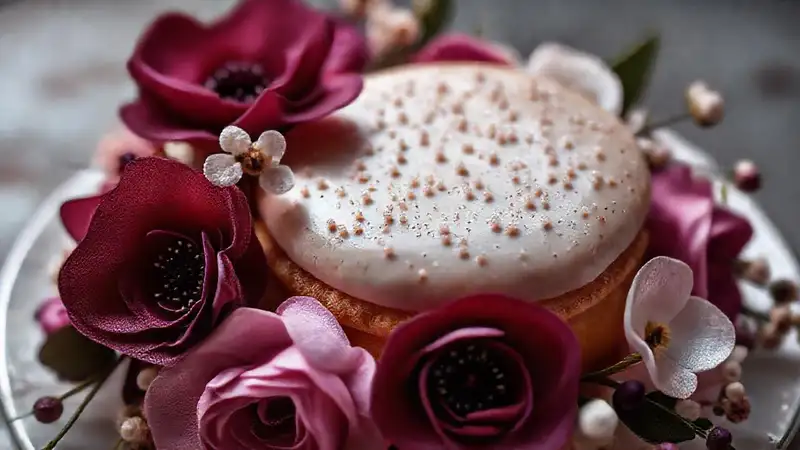 Fotografía elegante de repostería lujosa