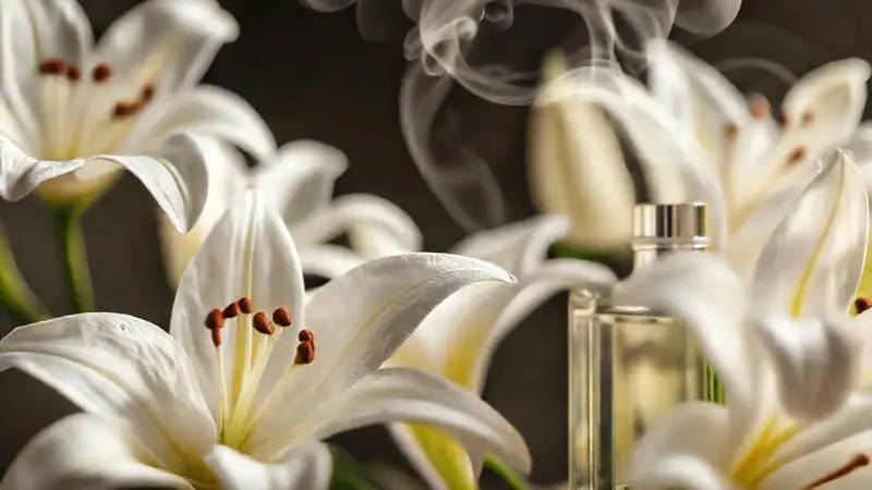Líneas blancas elegantes y fragancia sutil