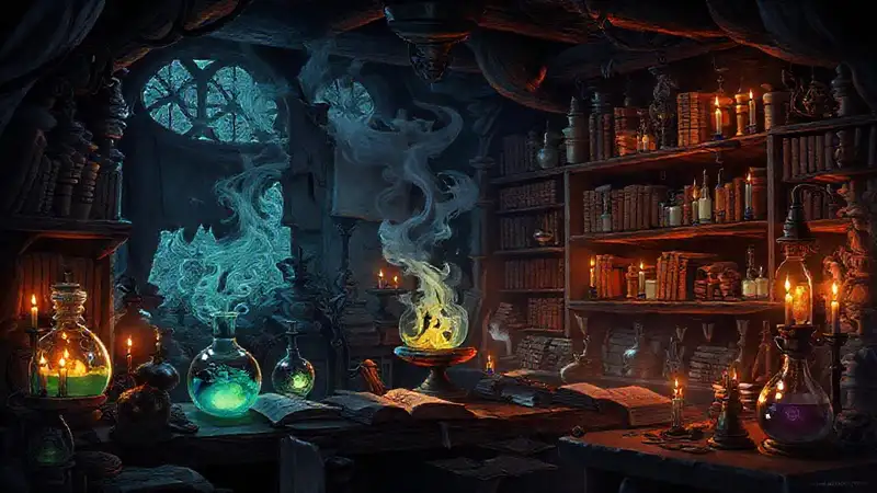 Taller alquímico: magia y misterio oscuro
