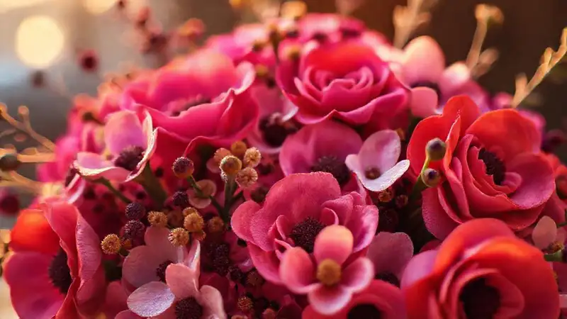 Un ramo floral exótico y elegante