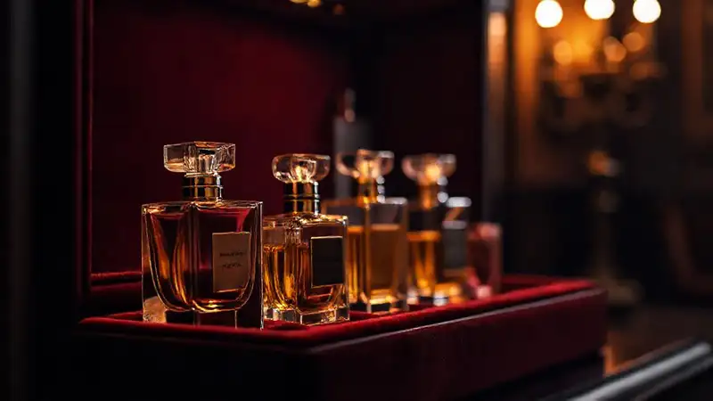 Un perfume lujoso y sofisticado brilla