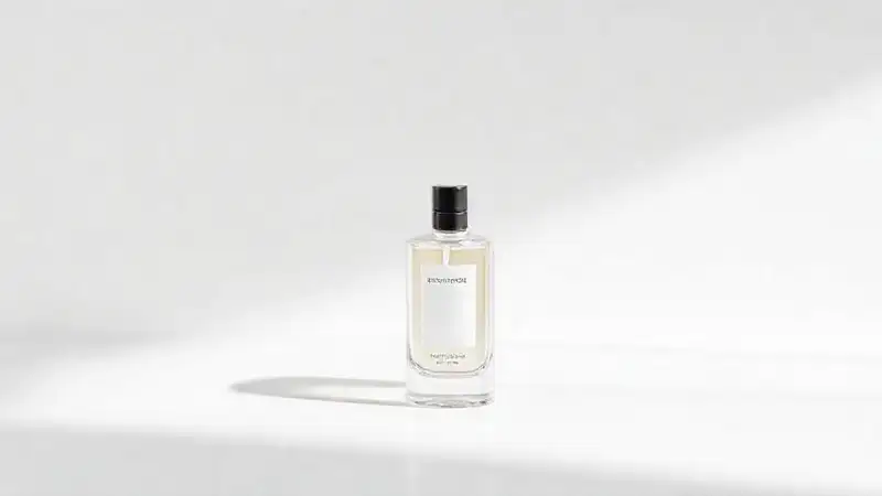 Un frasco minimalista transmite serenidad elegante