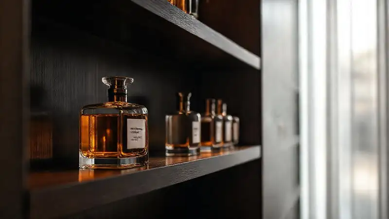 Un perfume elegante en un ambiente sutil