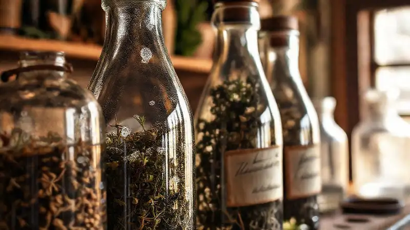 Un artesano crea elixir aromático en vidrio