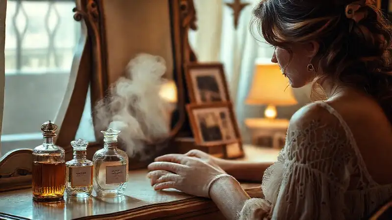 Una mujer recuerda un pasado elegante