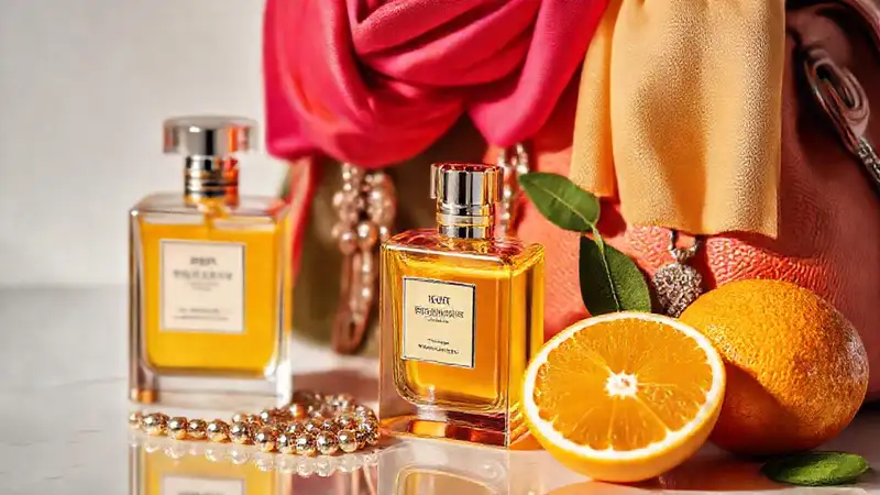 Perfumes cítricos lujosos y elegantes