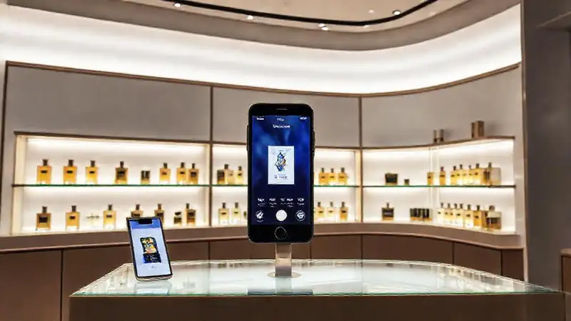 Una tienda moderna de perfumes minimalista invita
