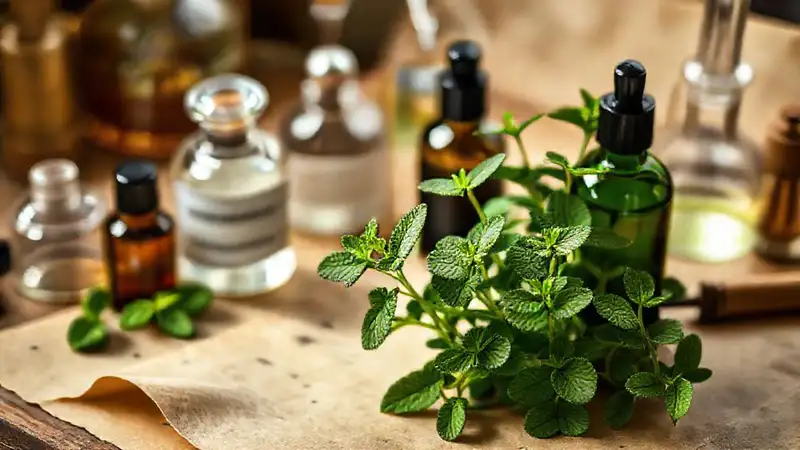 Fotografía profesional de hierbas de menta