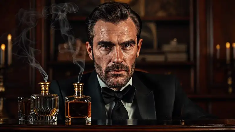 Un hombre elegante y ambiente lujoso
