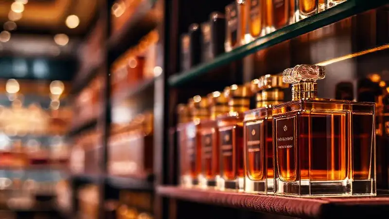 Un perfume lujoso evoca sofisticación y elegancia