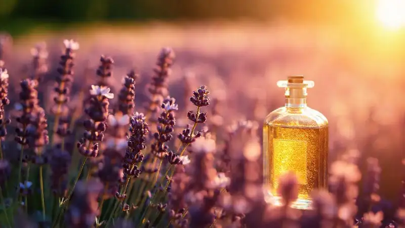 Lavanda dorada exala aroma y ensueño