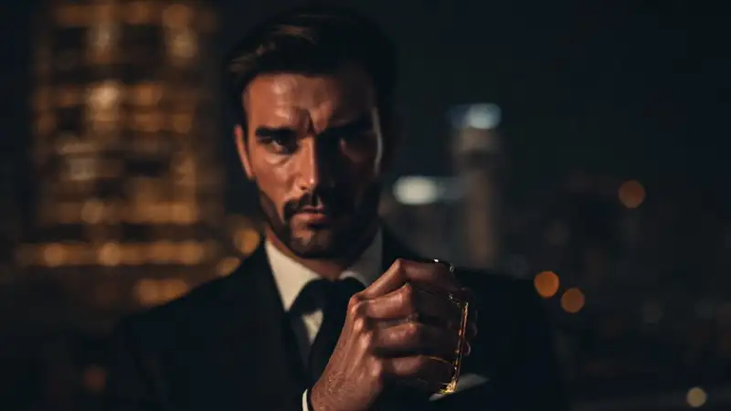 Un hombre elegante emana lujo sutil