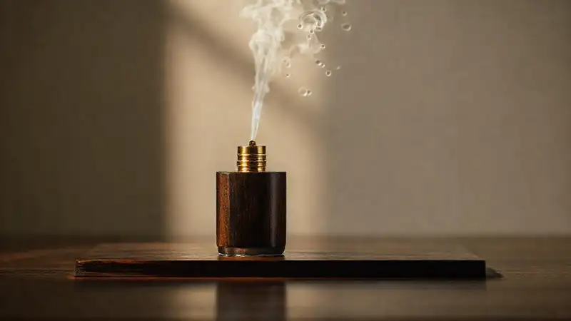 Atomizador elegante y lujoso en estudio