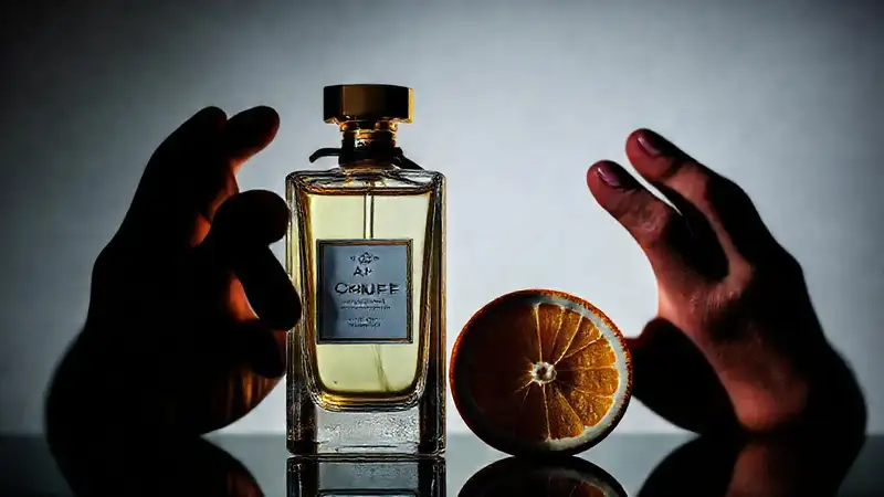 Un perfume lujoso se esconde en sombras