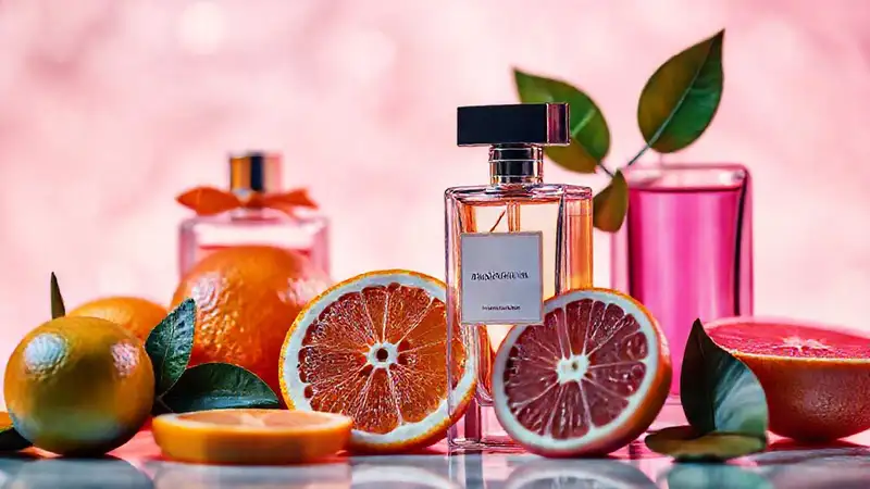 Frutas cítricas evocan lujo artístico vibrante