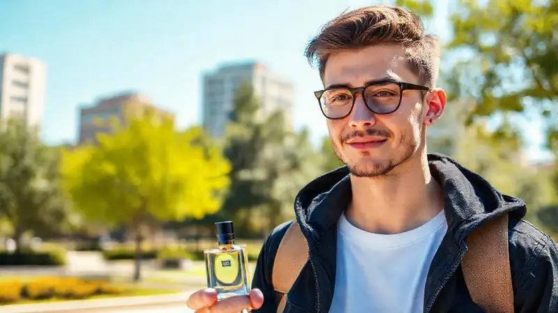 Un joven elegante irradia confianza urbana