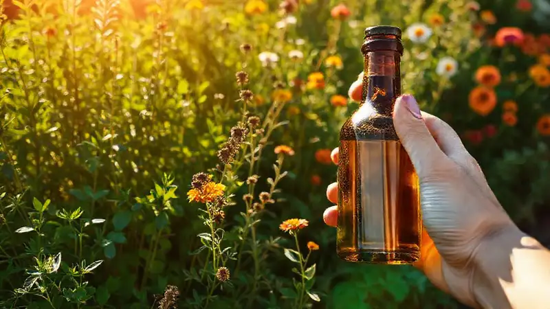 Jardín herbal radiante y acogedor