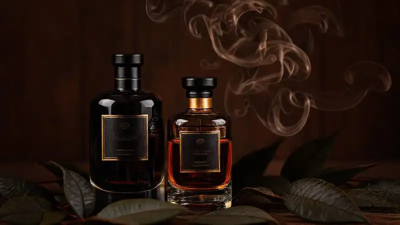 Botellas de perfume artesanales evocan elegancia intensa