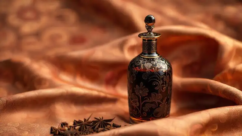 Un frasco de especias orientales lujosas