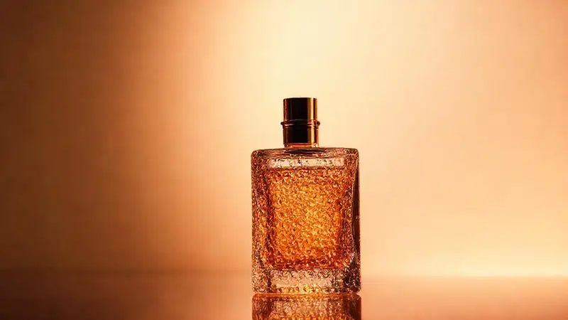 Frasco de perfume lujoso