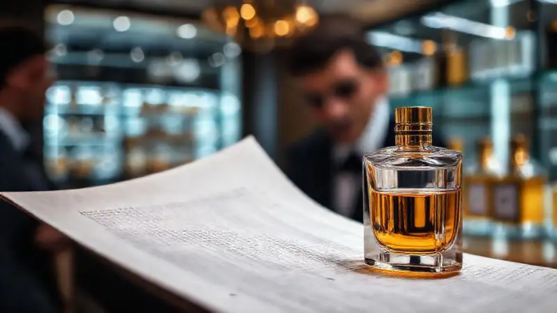 Una botella elegante revela autenticidad sutil