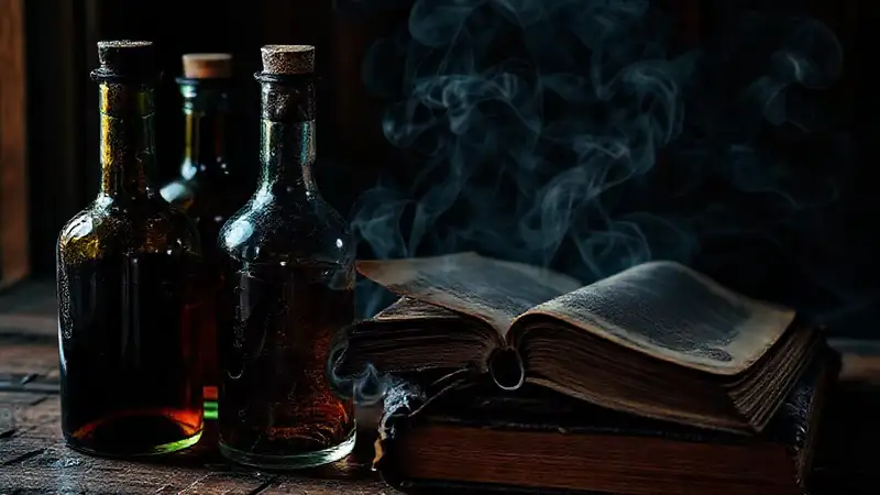 Ambiente misterioso y opulento de lo antiguo