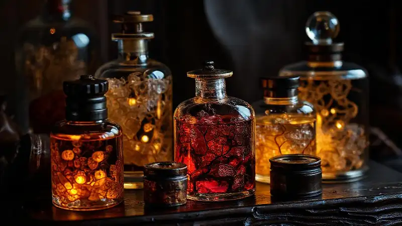 Resinas y líquidos crean arte oscuro