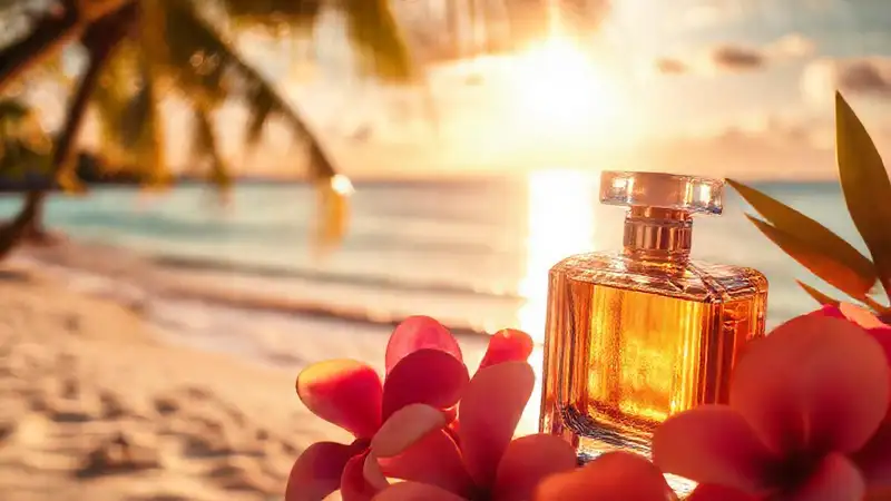 Playa tropical exhala perfume exótico
