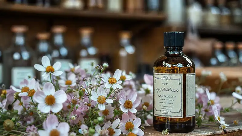Perfumer crea fragancias con flores naturales