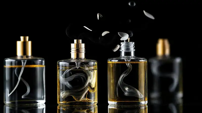 Frascos de perfume sofisticados