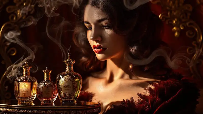 Una mujer seductora y misterio lujoso