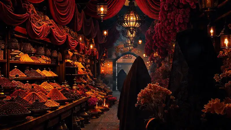 Un mercado exótico y misterioso