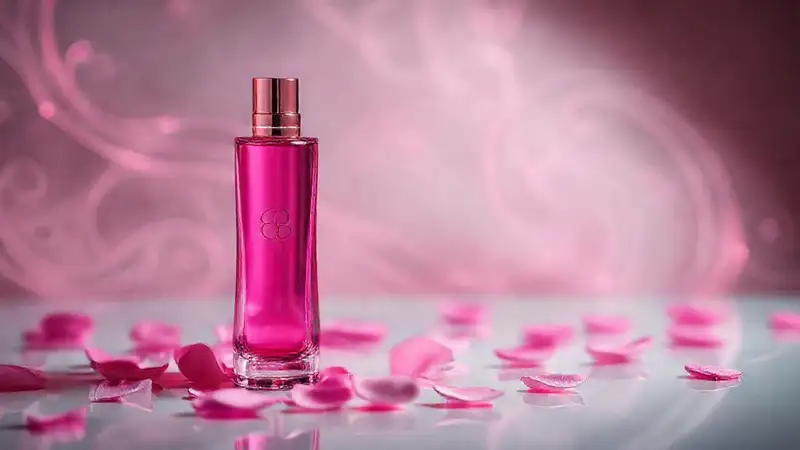 Un botellín rosa lujoso