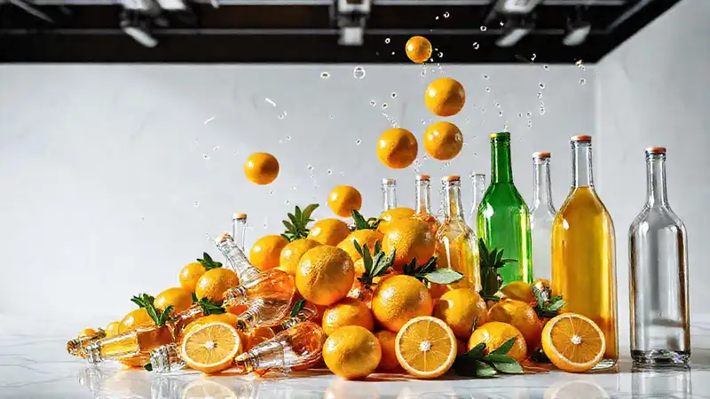 Frutas cítricas lujosas en diseño limpio