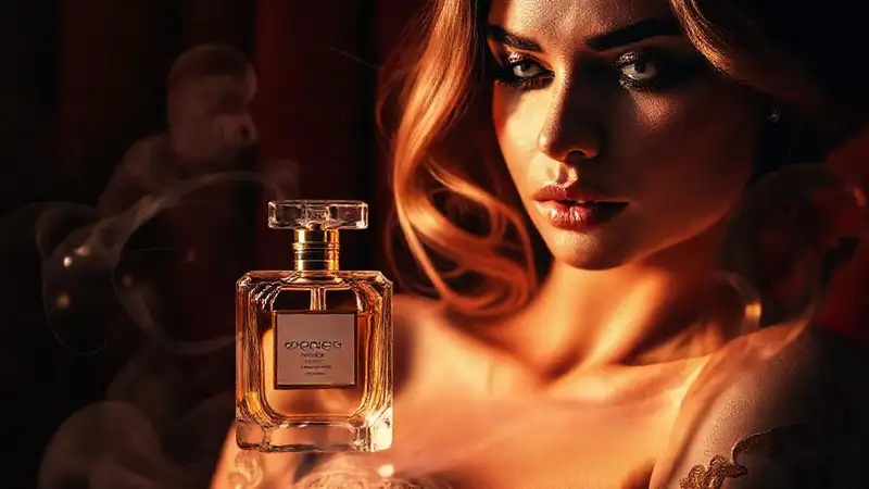 Un perfume lujoso evoca ensueño dorado