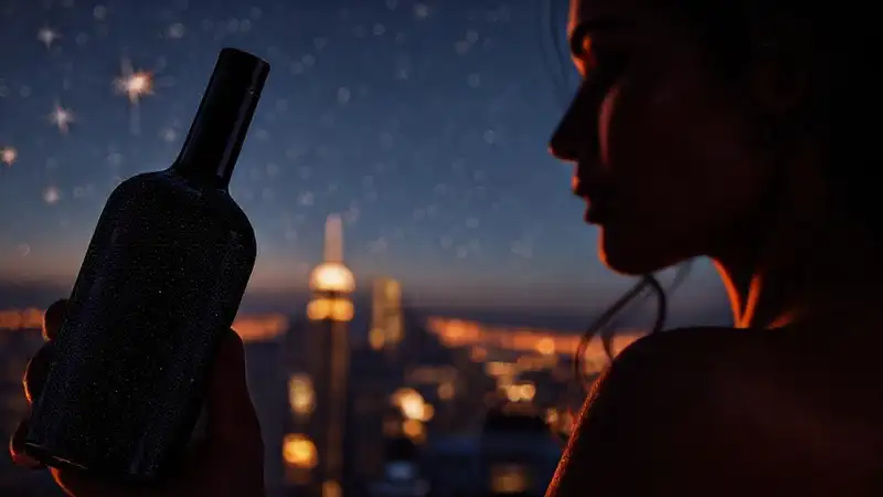 Una mujer elegante en la noche