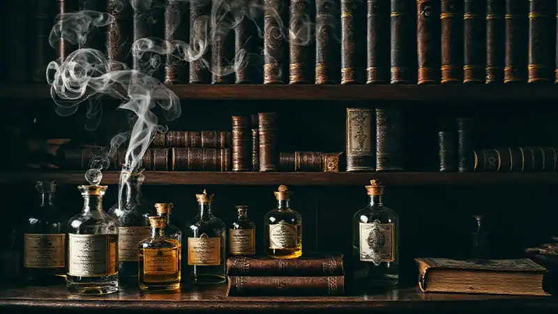 Un ambiente de perfume elegante y oscuro