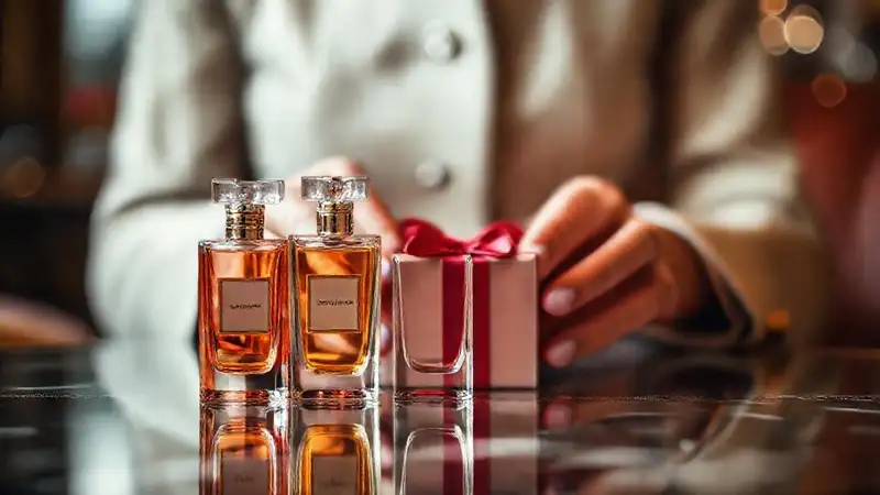 Lujo elegante en un frasco vibrante