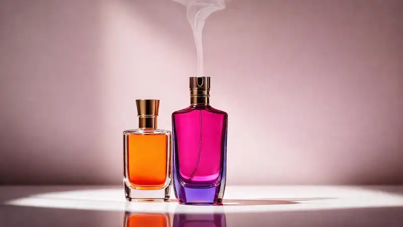 Perfume lujoso y elegante en detalle