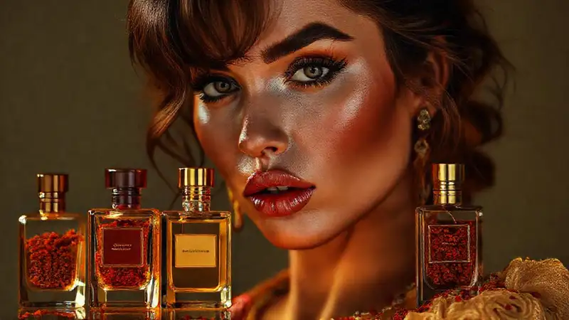 Una editorial de moda glamurosa y vibrante