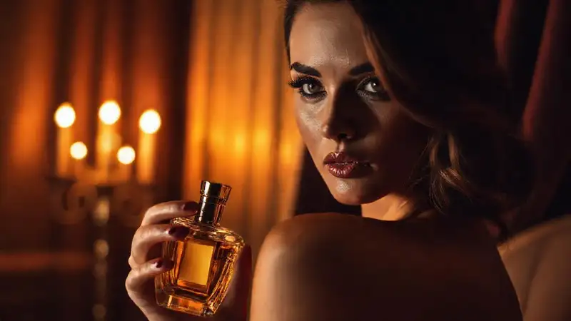 Una mujer elegante irradia seducción oscura