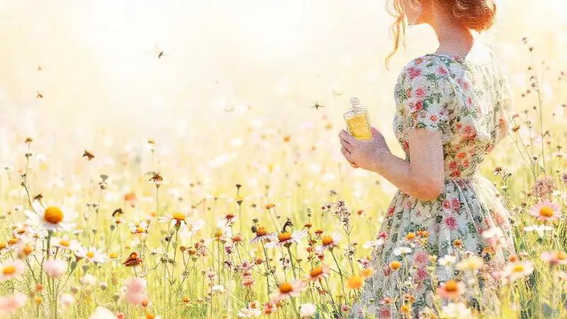 Un pastel de pradera floral y ensueño