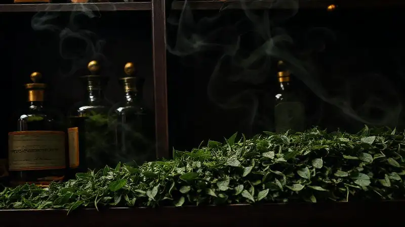 Un ambiente de té misterioso y elegante
