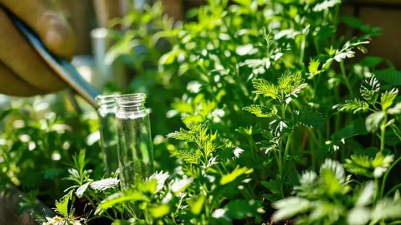 Botánico estudia hierbas con precisión