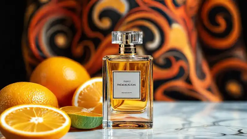 Un lujoso perfume en colores vibrantes