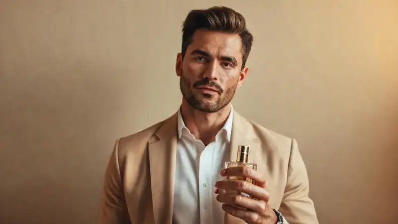 Un hombre elegante en fragancia minimalista